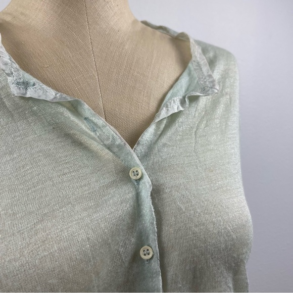 Rozae Nichols Mint Green Metallic Cardigan Sweater - Picture 5 of 9